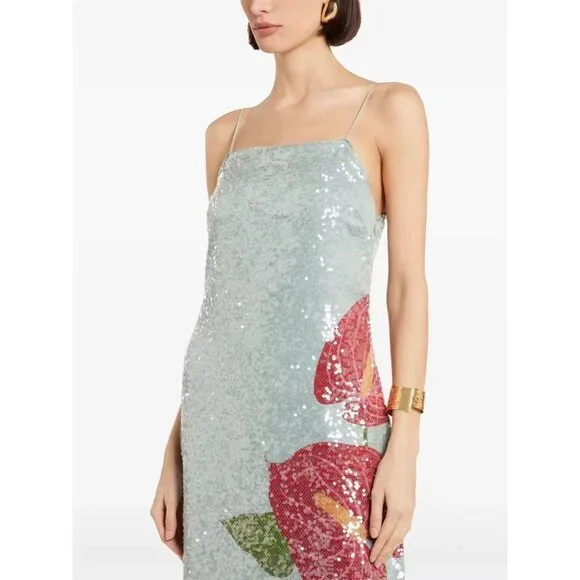 anthurium flowers blue slip maxi dress Blue Anthurium Flowers Slip Maxi Dress – FARM Rio